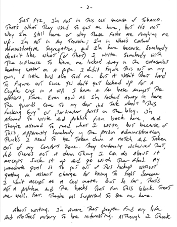 Jeffrey Frye Letter From Limbo Page 2